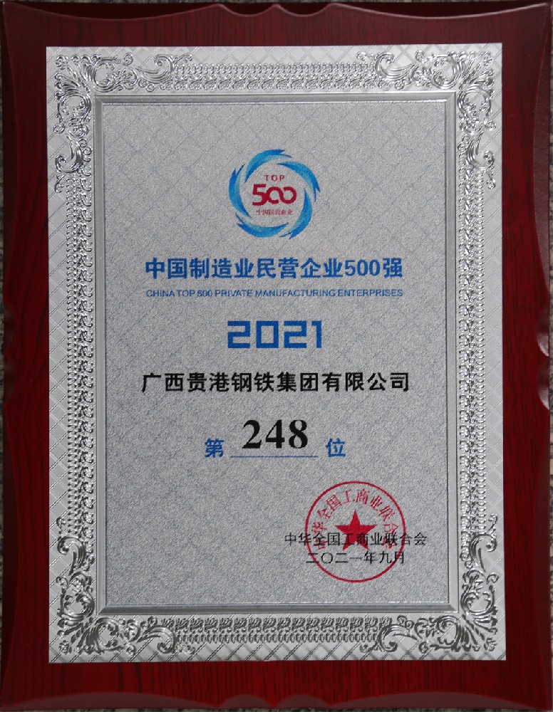 2021年中国制造业民营企业500强第248位.jpg